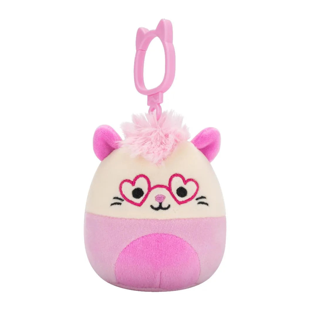 Squishmallows Clip-On Chambless the Pink Opossum, 9 cm – Dedoles