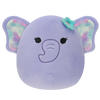 Squishmallows Anjali the Purple Elephant with Flower Pin, 20 cm
