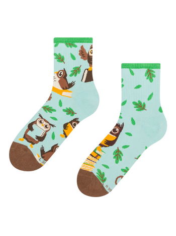 Crew Socks Owl & Books