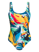 One-piece Swimsuit Tropical Birds