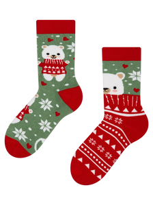Kids' Warm Socks Bear with a Scarf