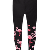 Non-slip Kids' Tights Flamingos & Hearts