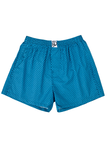 Emerald Blue Men's Pattern Boxer Shorts