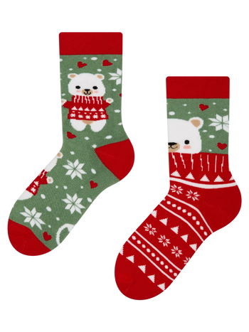 Kids' Warm Socks Bear with a Scarf