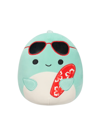 Squishmallows Perry the Dolphin with Sunglasses and Surfboard, 20 cm