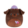 Squishmallows Rico the Brownie Chocolate Lab with Purple Ice Cream, 20 cm
