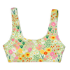 Sporty Bikini Top Flower Garden