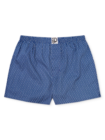 Blue & Grey Men's Pattern Boxer Shorts