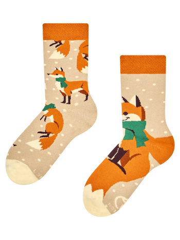 Kids' Warm Socks Fox with Scarf