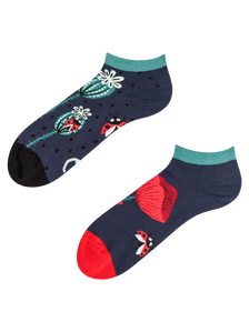 Ankle Socks Ladybugs & Poppy Flowers