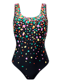 Women's One-Piece Swimsuit Colourful Drops
