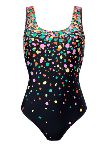 Women's One-Piece Swimsuit Colourful Drops