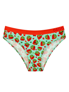 Women's Modal Briefs Pixel Strawberries
