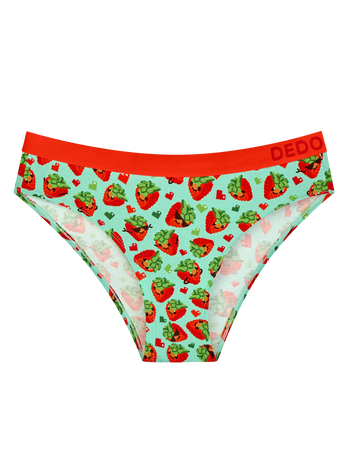 Women's Modal Briefs Pixel Strawberries