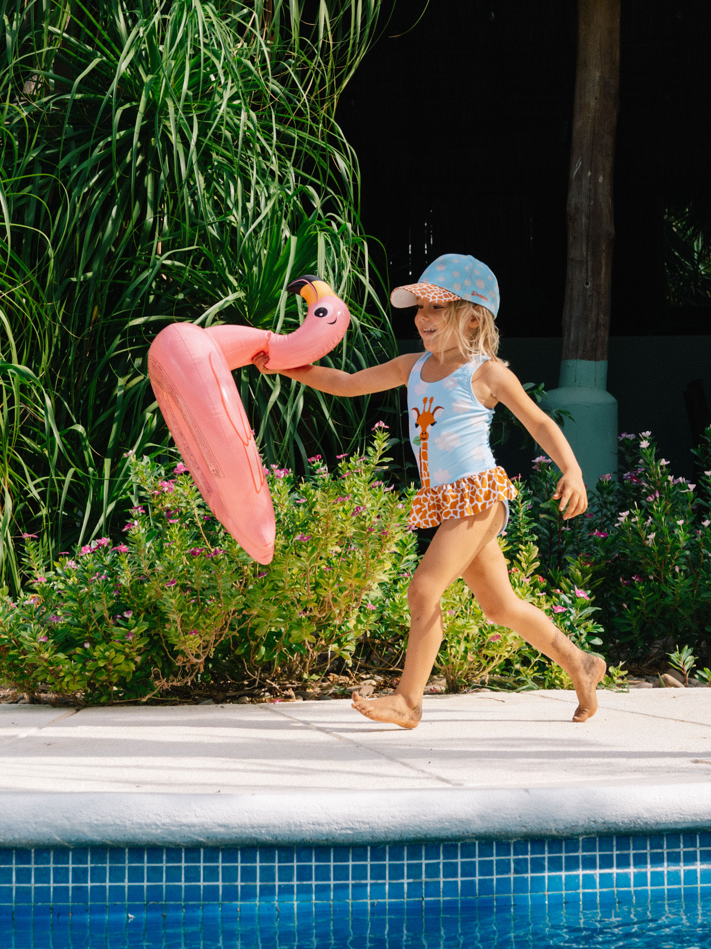 Girls' Swimsuit Cute Giraffe