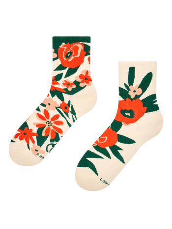 Crew Socks Poppy Garden