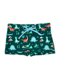 Kids' Elastic Swim Shorts Dino Skatepark