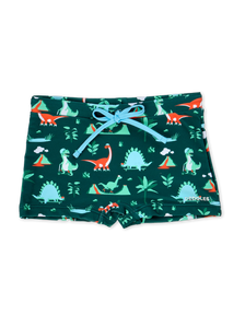 Kids' Elastic Swim Shorts Dino Skatepark