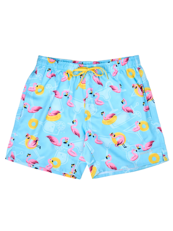 Men's Swim Shorts Flamingo on Vacation