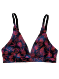 Women's Traceless Triangle Bralette Night Flowers