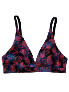 Women's Traceless Triangle Bralette Night Flowers