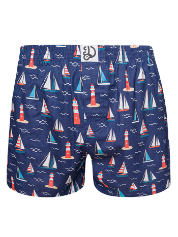 Men's Boxer Shorts Lighthouse & Sailboats