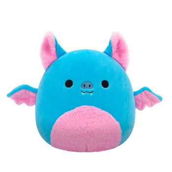 Squishmallows Boyle the Blue Fruit Bat with Pink Belly, 20 cm