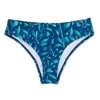Midwaist Bikini Briefs Turquoise Flowers