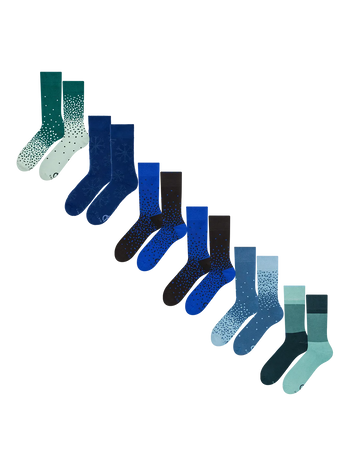 6-Pack Warm  Socks – Icy Tones