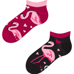 Kids' Ankle Socks Flamingos & Hearts