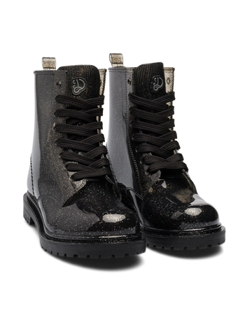Black Glitter Women's Rain Boots