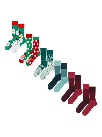 6-Pack Warm Socks – Santa & Friends