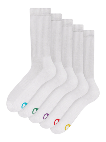 Sports Socks 5-Pack White Classic