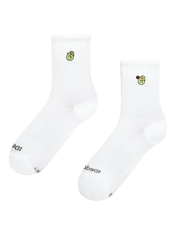 Ribbed Mid Calf Socks Playful Avocados