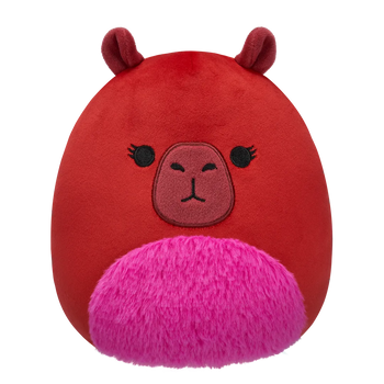Squishmallows Marcia the Maroon Capybara with Fuzzy Belly, 20 cm