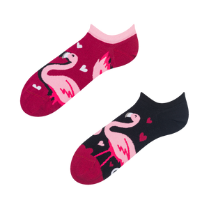 Sneaker Socks Flamingos & Hearts