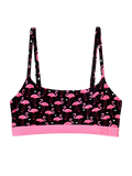 Women's Modal Bralette Flamingos & Hearts