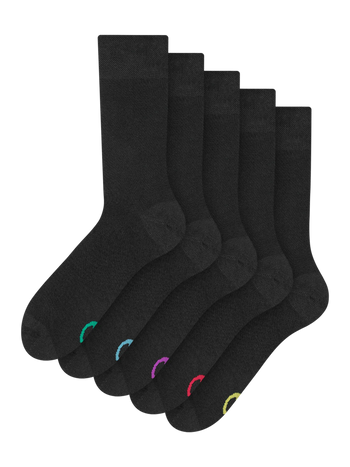 Regular Socks 5-Pack Black Classic