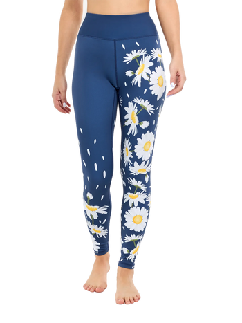 Gym Leggings Spring Daisies