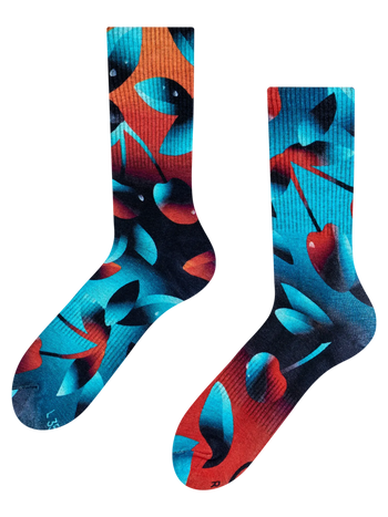 Regular Ribbed Socks Dark Cherries