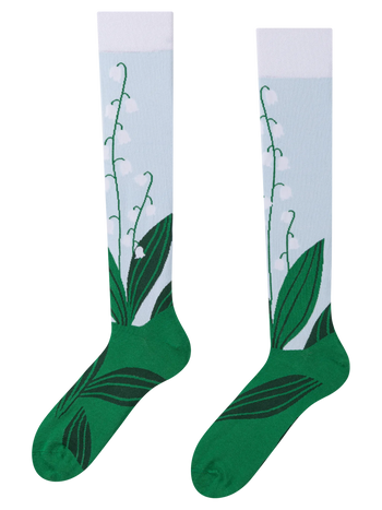 Knee High Socks Lilies of the Valley
