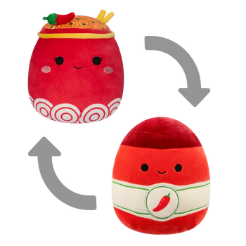 Squishmallows Flip-A-Mallows Odion the Red Fire Noodles/Illia the Sriracha, 13 cm