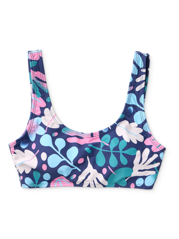 Sporty Bikini Top Colorful Leaves