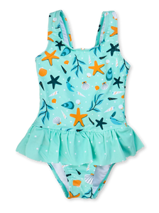 Girls' Swimsuit Seashells