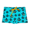 Kids' Elastic Swim Shorts Pirate Boat