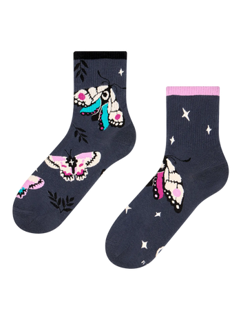 Crew Socks Night Butterflies