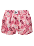 Women's Boxer Shorts Pink Leaves