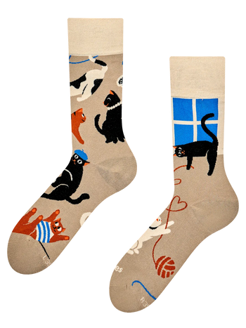 Bamboo Regular Socks Cat Romance
