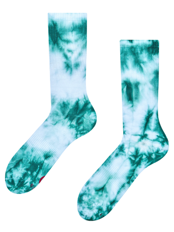 Emerald Tie-dyed Regular Ribbed Socks