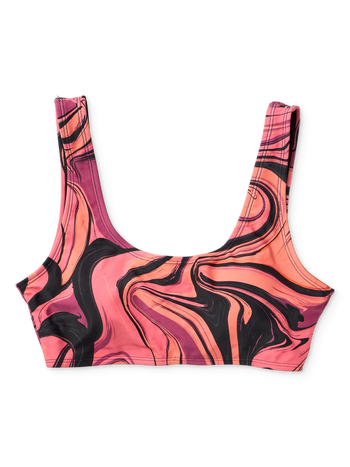 Sporty Bikini Top Liquid Colors